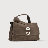 BORSA POSTINA® SMALL IN PELLE NABUK BROWN FONDENTE - Borse in Pelle Nabuk | Zanellato