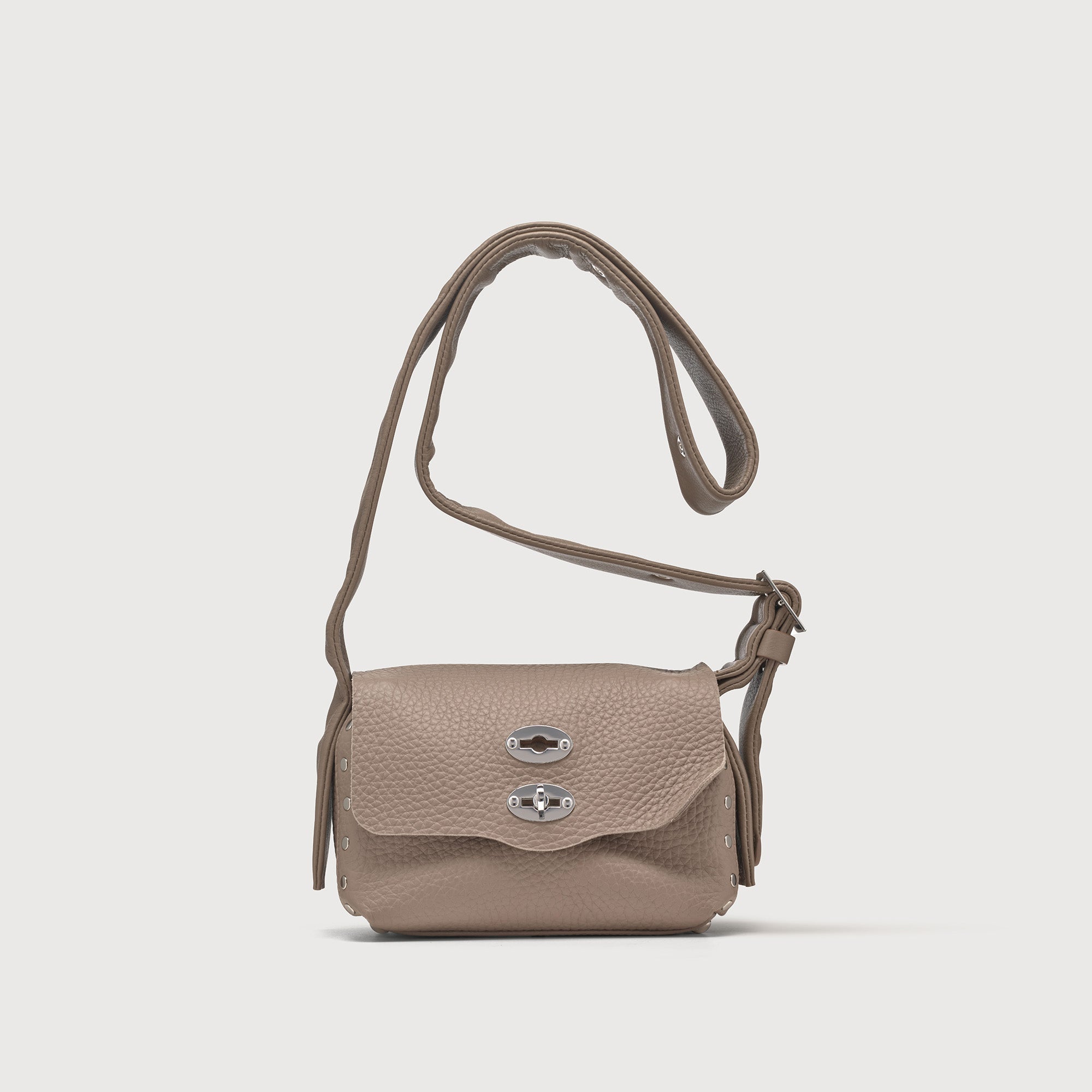 Zanellato BORSA POSTINA® BABY IN PELLE MARTELLATA GREY CENERINO | Zanellato