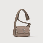 BORSA POSTINA® BABY IN PELLE MARTELLATA GREY CENERINO - Postina® | Zanellato