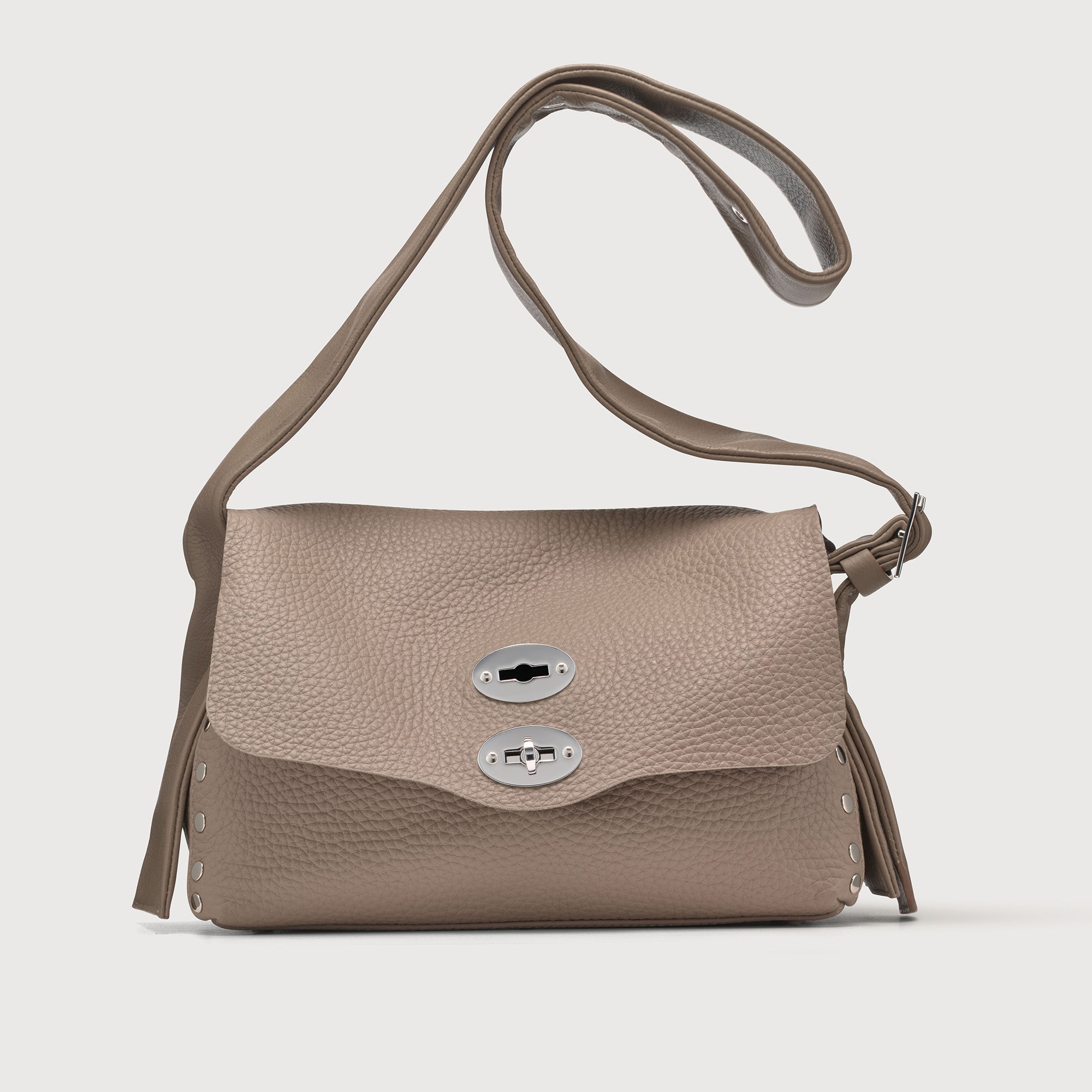 Zanellato BORSA POSTINA® SMALL IN PELLE MARTELLATA GREY CENERINO | Zanellato