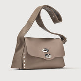 BORSA POSTINA® SMALL IN PELLE MARTELLATA GREY CENERINO - Postina® | Zanellato