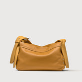 SMALL POSTINA® MESSENGER BAG IN TUMBLED LEATHER YELLOW GIALLONE | Zanellato