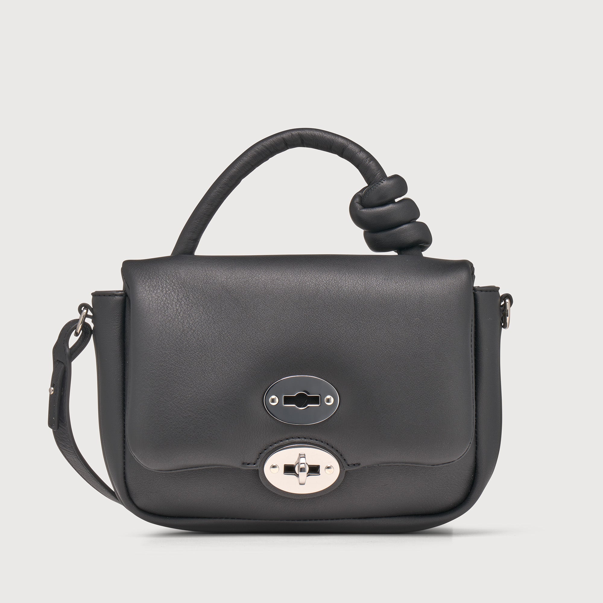 Zanellato BORSA ELLA SOFT MEDIUM IN PELLE LISCIA BLACK NERO | Zanellato