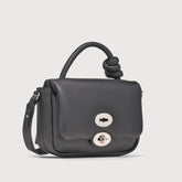 BORSA ELLA SOFT SMALL IN PELLE LISCIA BLACK NERO - Borse a Mano | Zanellato