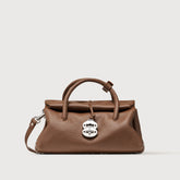 BORSA DOTTA® SMALL IN PELLE MARTELLATA BROWN SAN ZENO | Zanellato