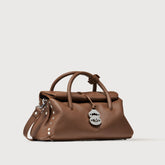 BORSA DOTTA® SMALL IN PELLE MARTELLATA BROWN SAN ZENO - Borse a Spalla | Zanellato