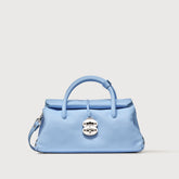 BORSA DOTTA® SMALL IN PELLE MARTELLATA BLUE SALENTO - Spring-Summer Bags | Zanellato