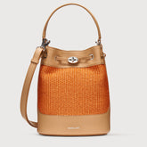 BORSA MONDA'® SMALL IN TESSUTO PAGLIA ORANGE CLEMENTINA - orange clementina | Zanellato