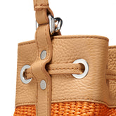 BORSA MONDA'® SMALL IN TESSUTO PAGLIA ORANGE CLEMENTINA - orange clementina | Zanellato