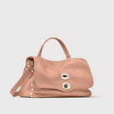 BORSA POSTINA® SMALL IN PELLE MARTELLATA PINK NUDE - Borse Autunno-Inverno | Zanellato