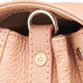 SMALL POSTINA® MESSENGER BAG IN TUMBLED LEATHER PINK NUDE | Zanellato